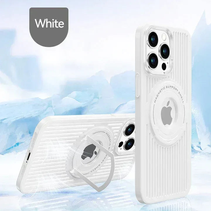 Breathable Magnetic Stand Case iPhone 14 Pro Max - Three