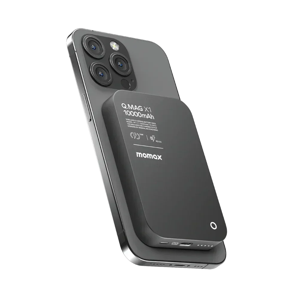 Momax Q.Mag X1 Magnetic Wireless Power Bank 10000mAh - Three
