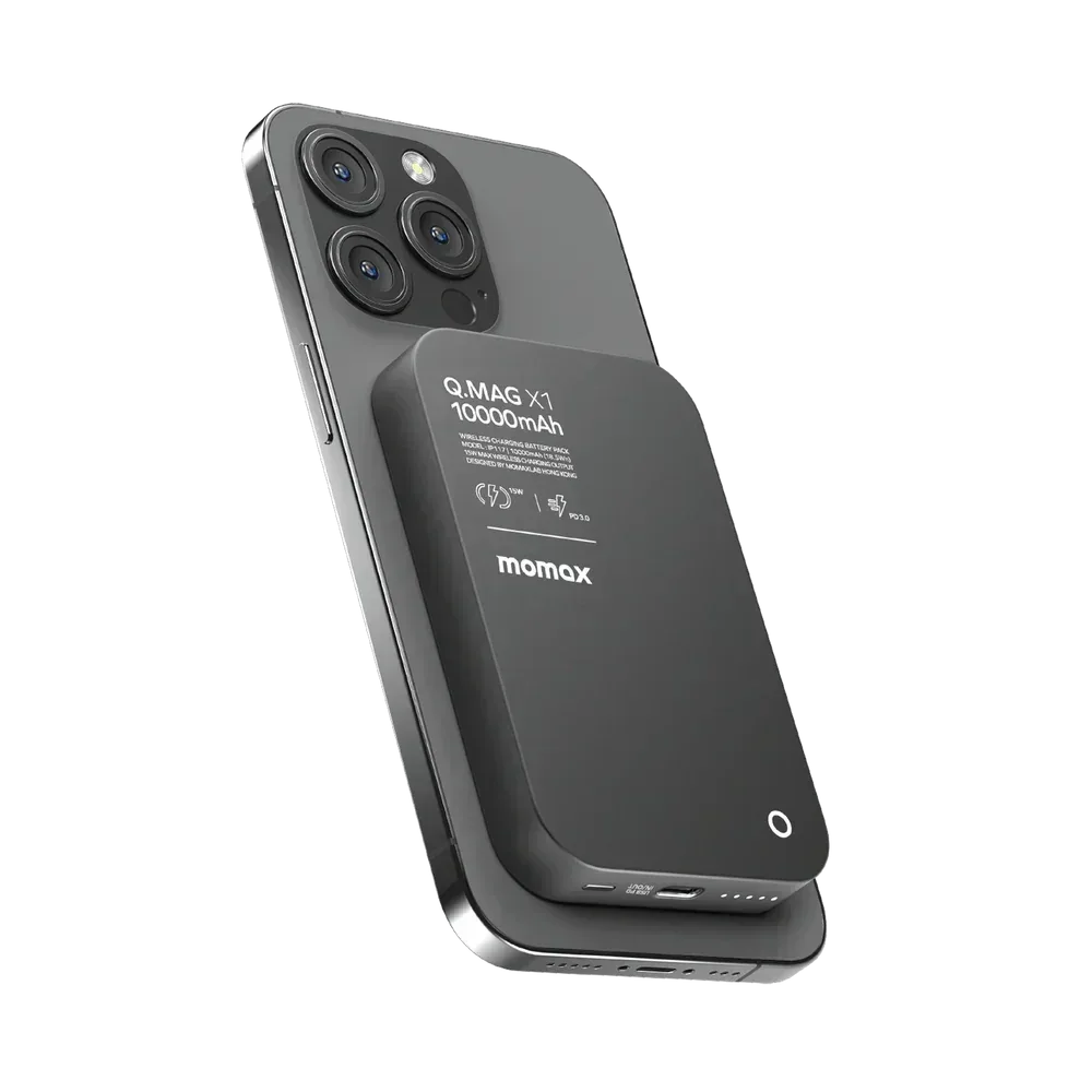 Momax Q.Mag X1 Magnetic Wireless Power Bank 10000mAh - Three