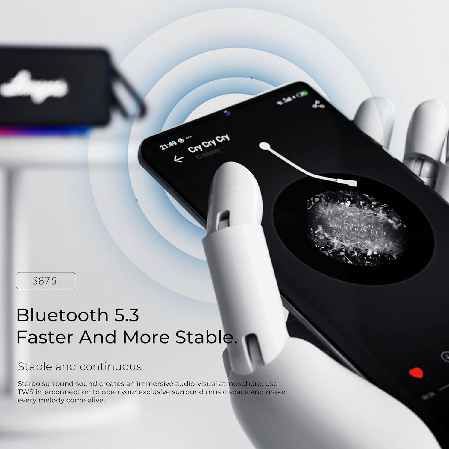 Lenyes Bluetooth 5.3 40W RGB IPX6 Portable Speaker S875