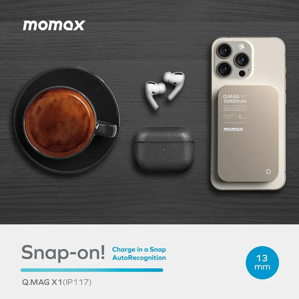 Momax Q.Mag X1 Magnetic Wireless Power Bank 10000mAh - Three