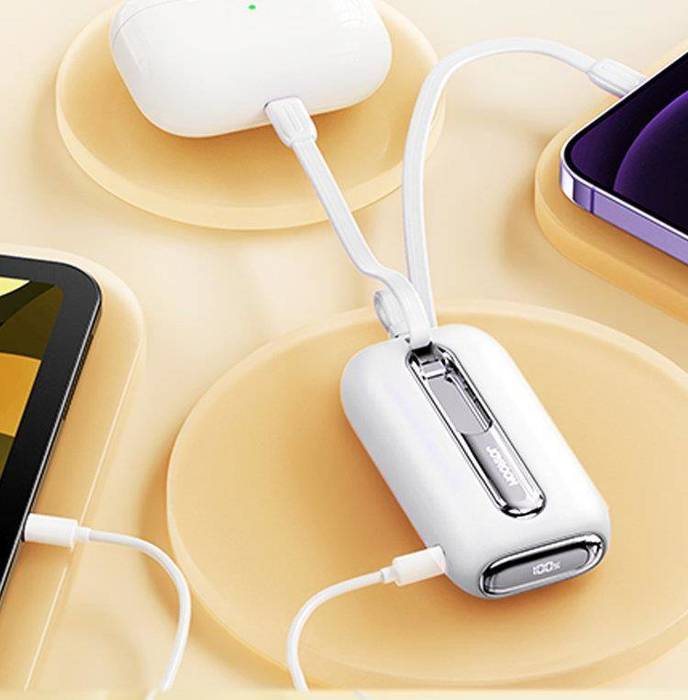 JoyRoom Colorful mini Power Bank with Dual Cables 10000mAh JR-L012
