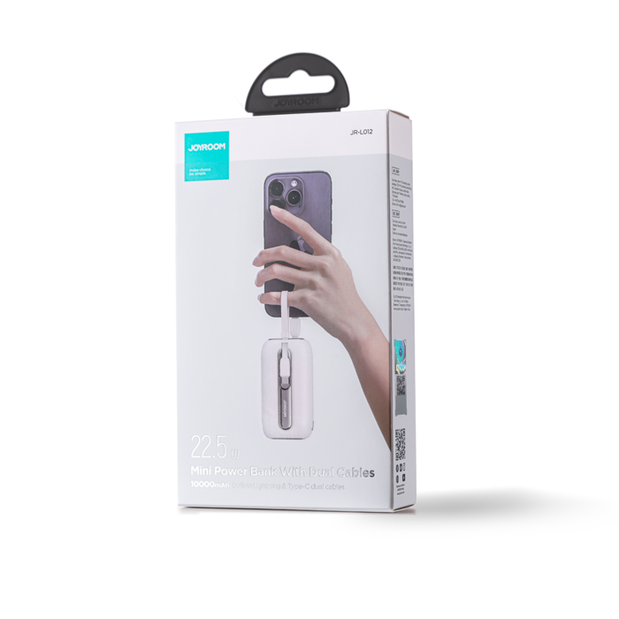 JoyRoom Colorful mini Power Bank with Dual Cables 10000mAh JR-L012