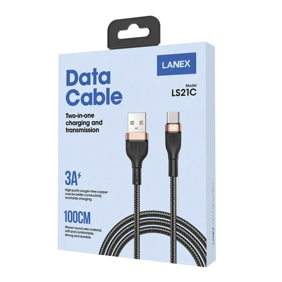 Lanex USB To Type-C Data Cable LS21C - Three