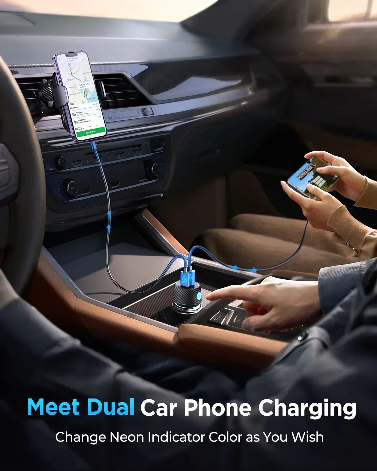 Joyroom 60W 1A+1C Multi-Color Car Charger JR-CCN01 - Three