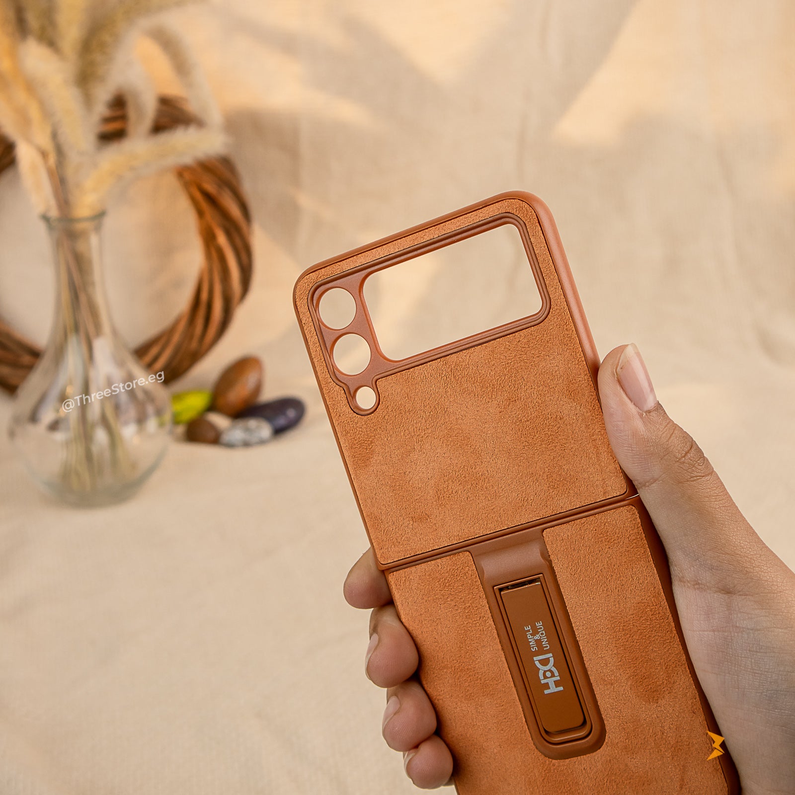 HDD Alcantara Stand Case Samsung Flip 3