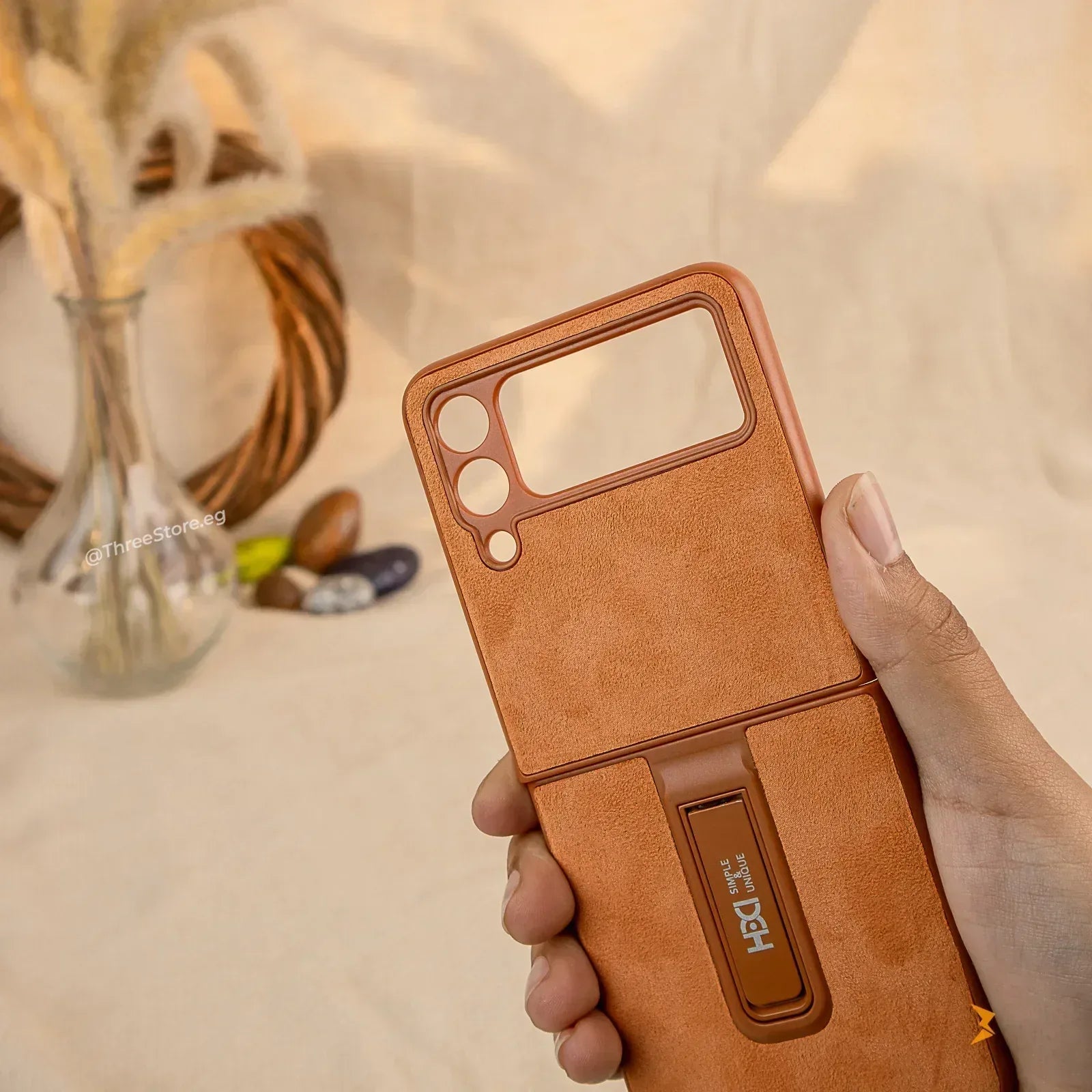 HDD Alcantara Stand Case Samsung Flip 3 - Three