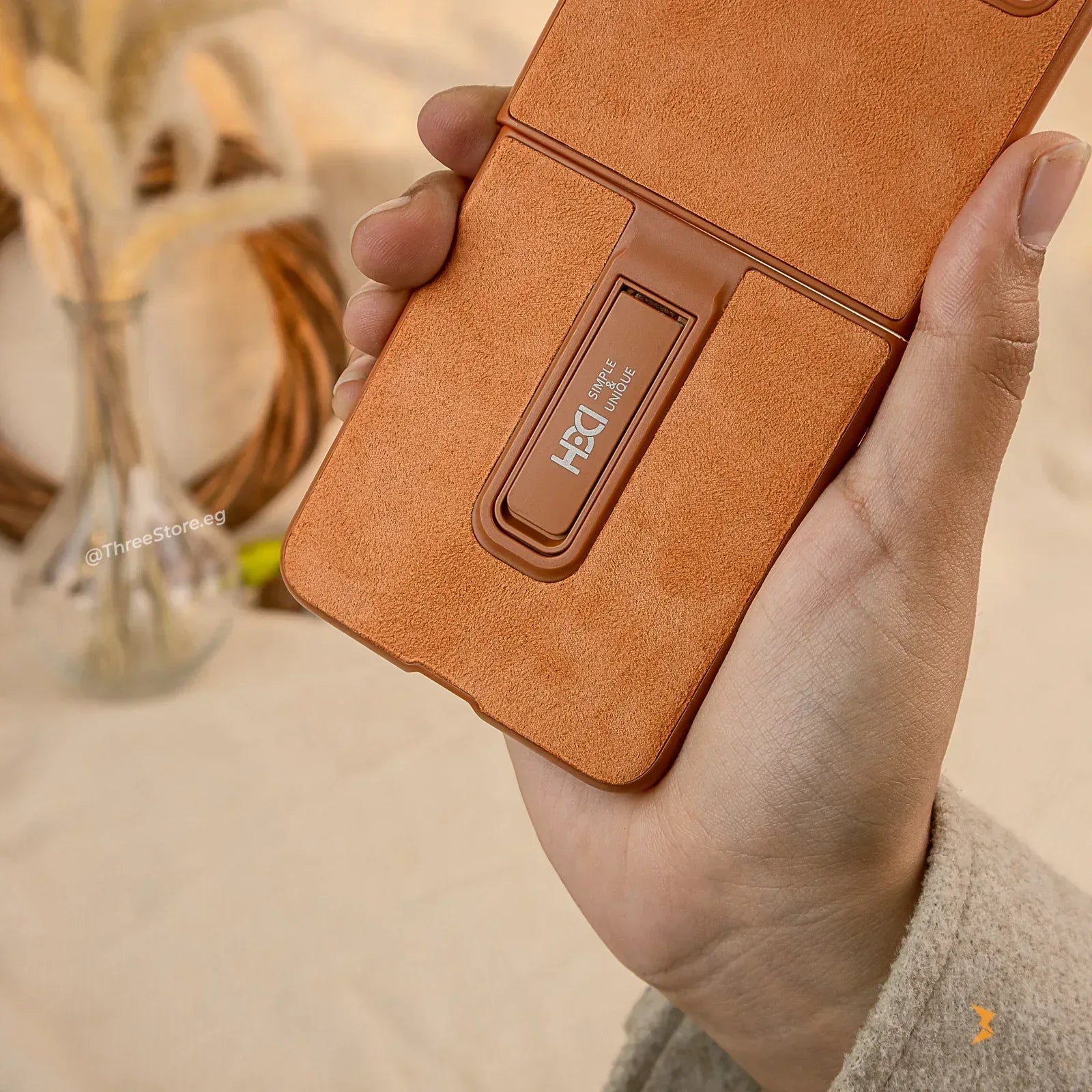 HDD Alcantara Stand Case Samsung Flip 3 - Three