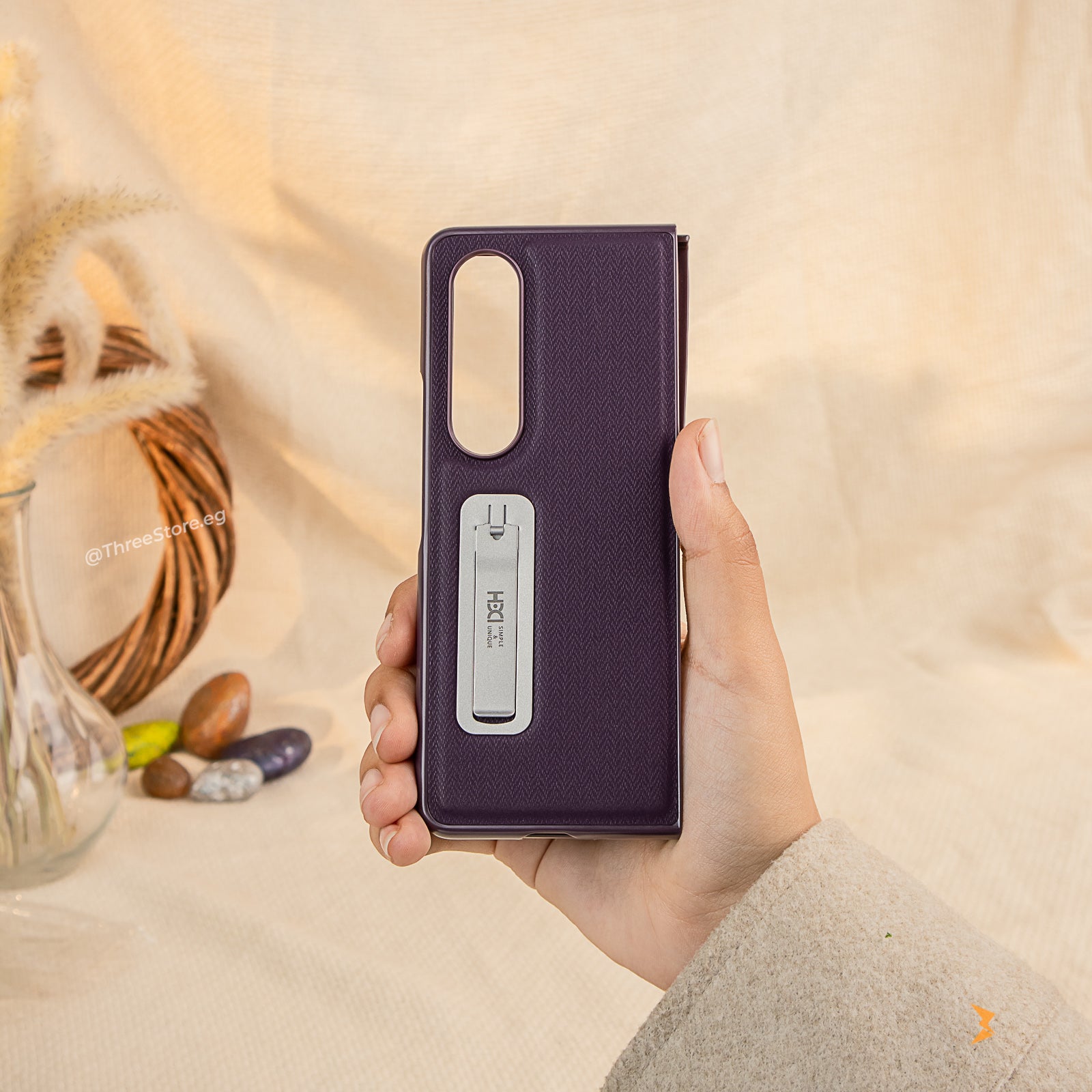 HDD Alcantara Stand Case Samsung Fold 3
