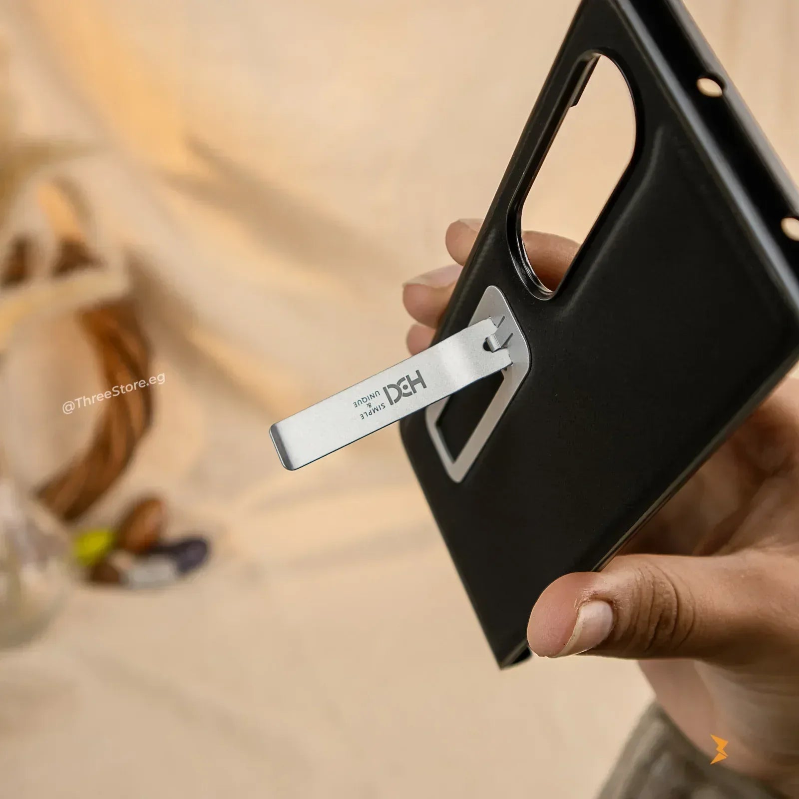 HDD Alcantara Stand Case Samsung Z Fold 3 - Three