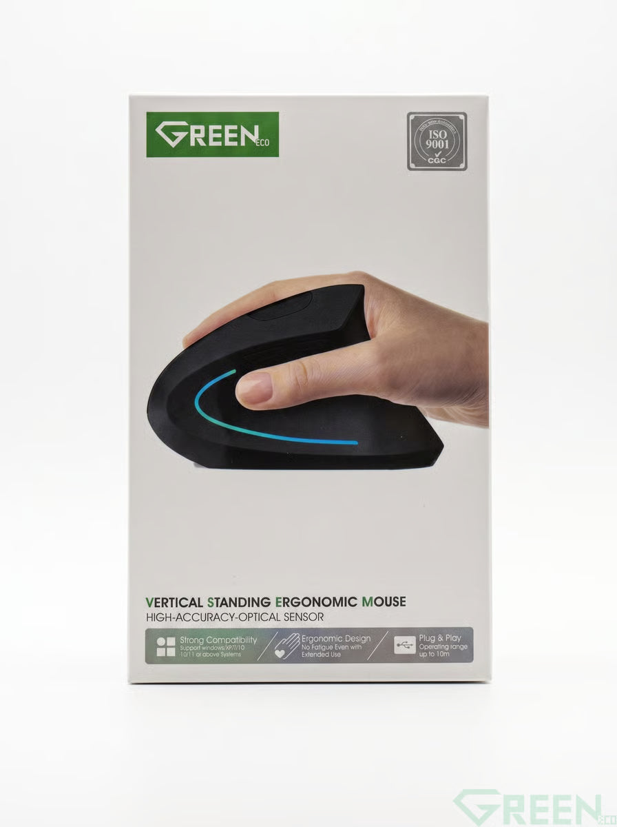 GREEN Wireless Vertical StandIng Ergononomic Mouse GE-MS072