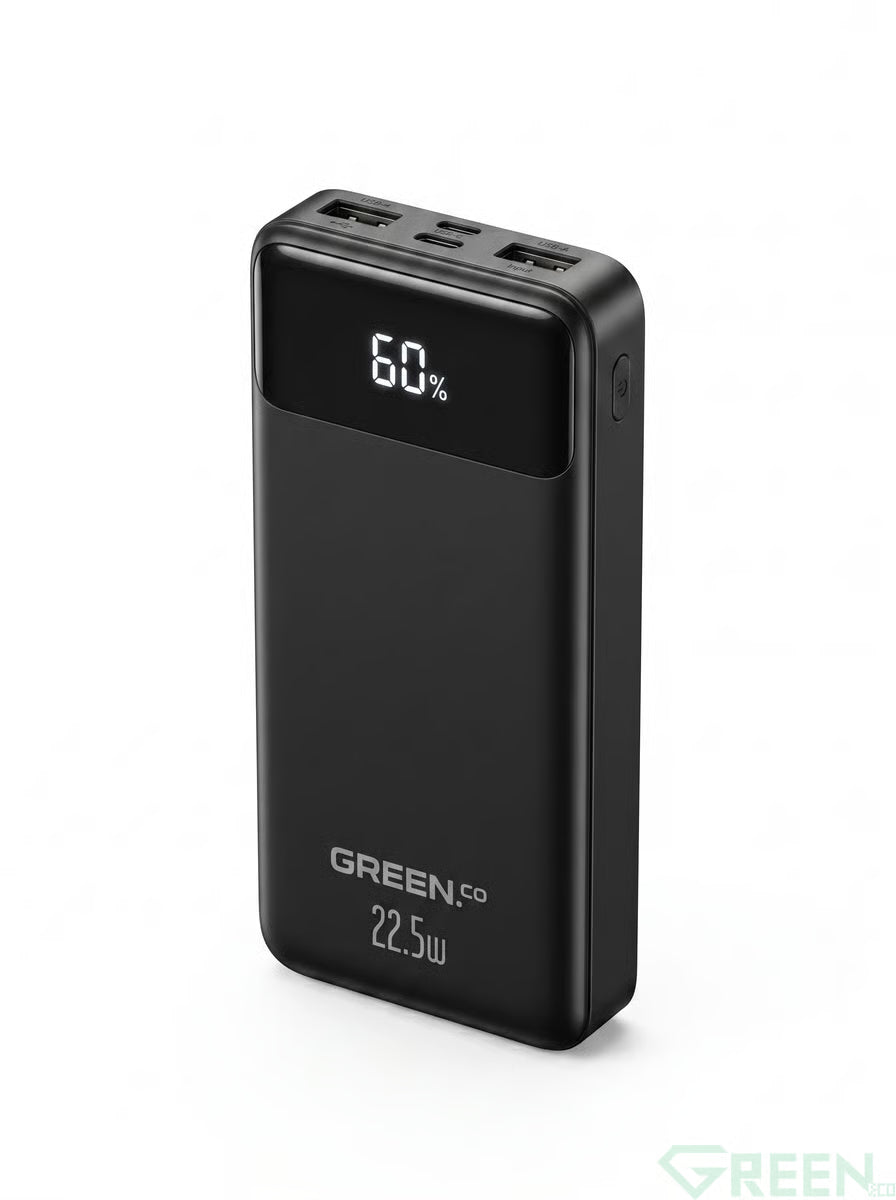 GREEN 22.5W Mini power Bank Built In Type C Cable 10000mAH GE-B045