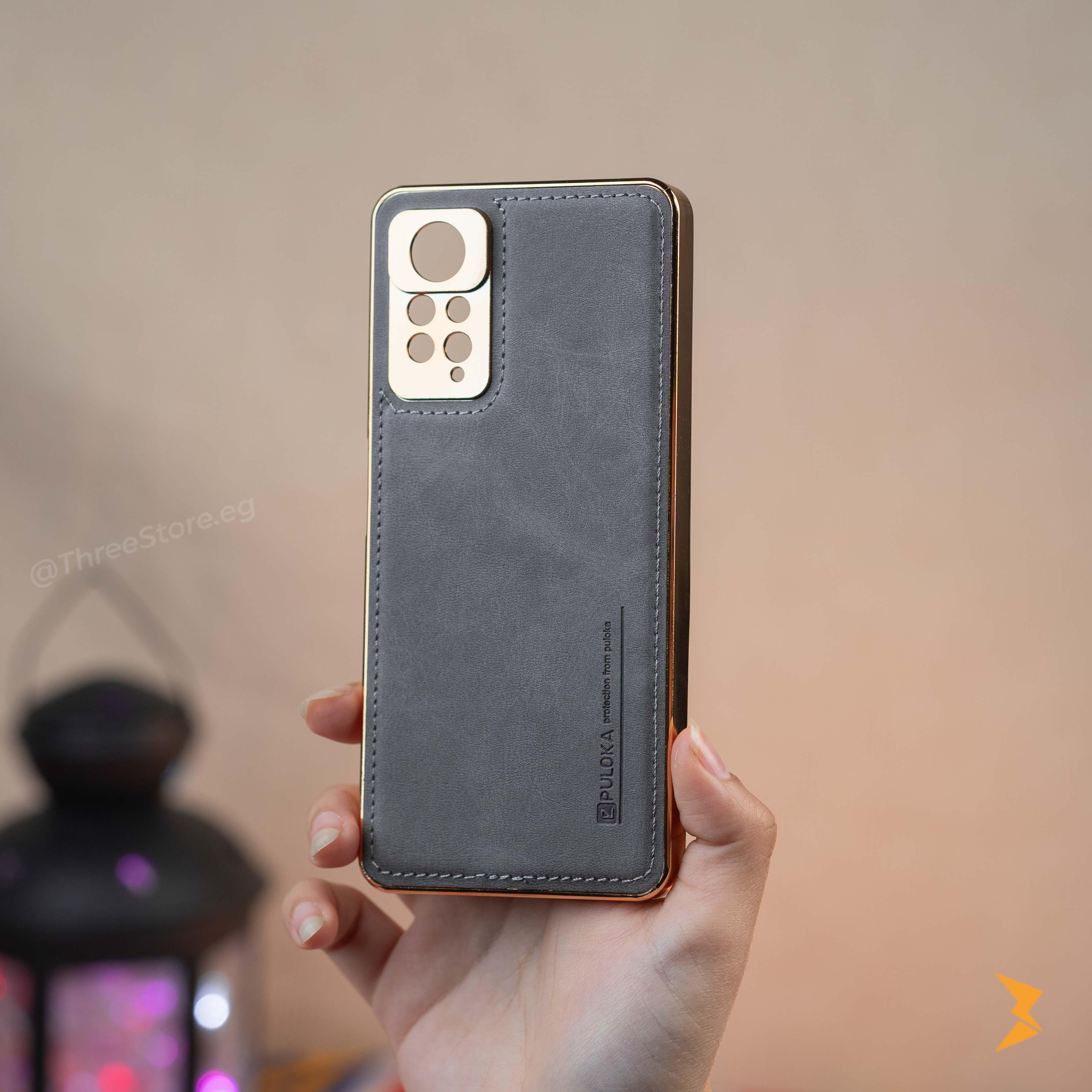 Gold Frame Leather Case Xiaomi Note 12 Pro - Three