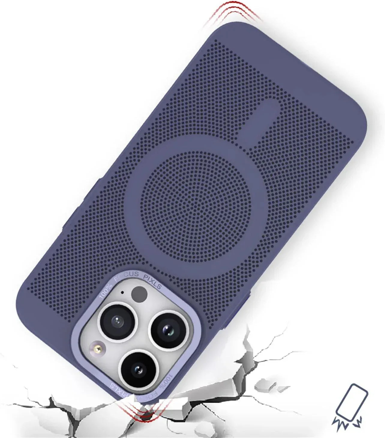 Grid Cooling MagSafe Magnetic Phone Case iPhone 14 Pro Max - Three