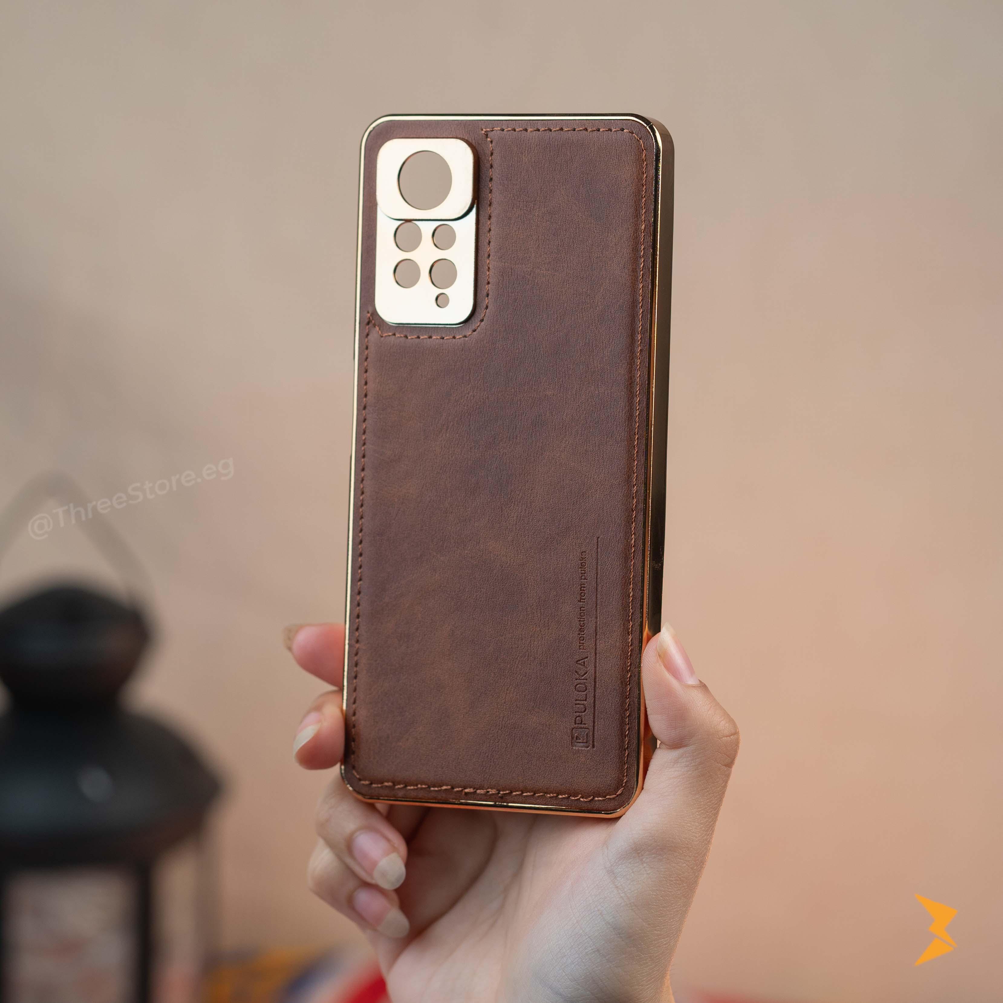 Gold Frame Leather Case Xiaomi Note 12 Pro - Three