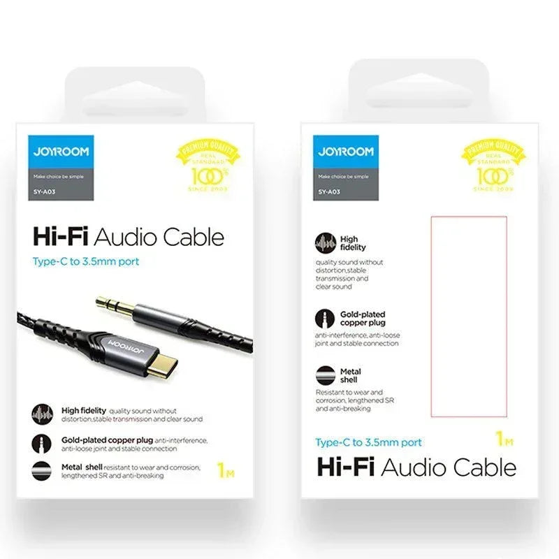 Joyroom AUX Type- C Audio Cable SY-A03 - Three