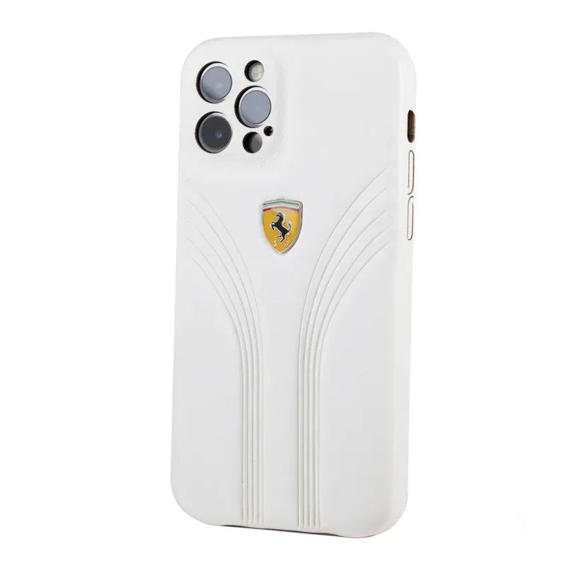 Ferrari Leather Case iPhone 12 Pro - Three
