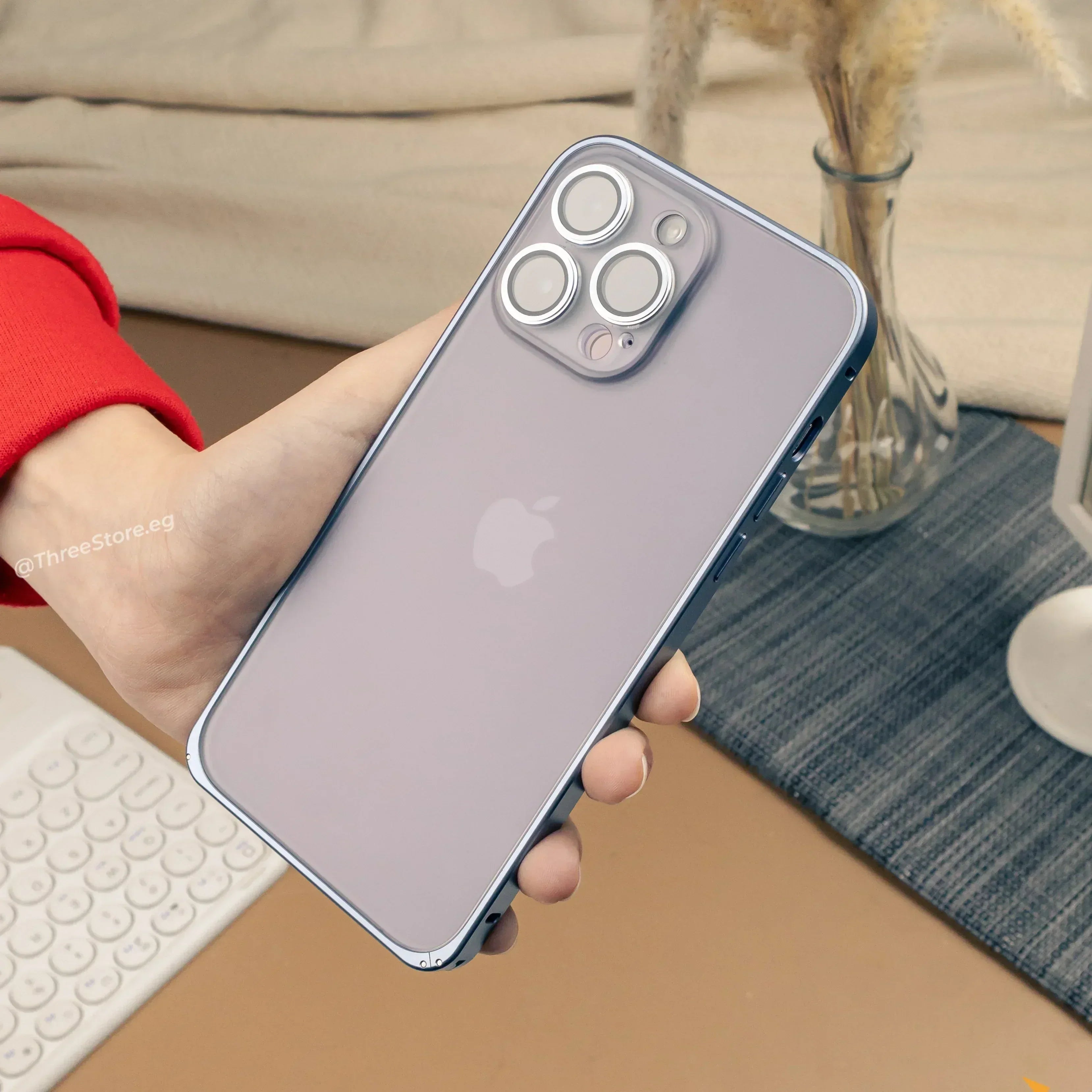 QY Metal Camera Protection Case iPhone 14 Pro Max - Three