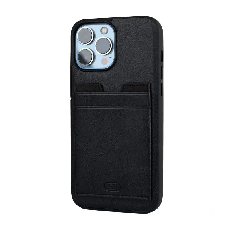 Hdd Leather Slim invisible Card Case iPhone 13 Pro Max - Three