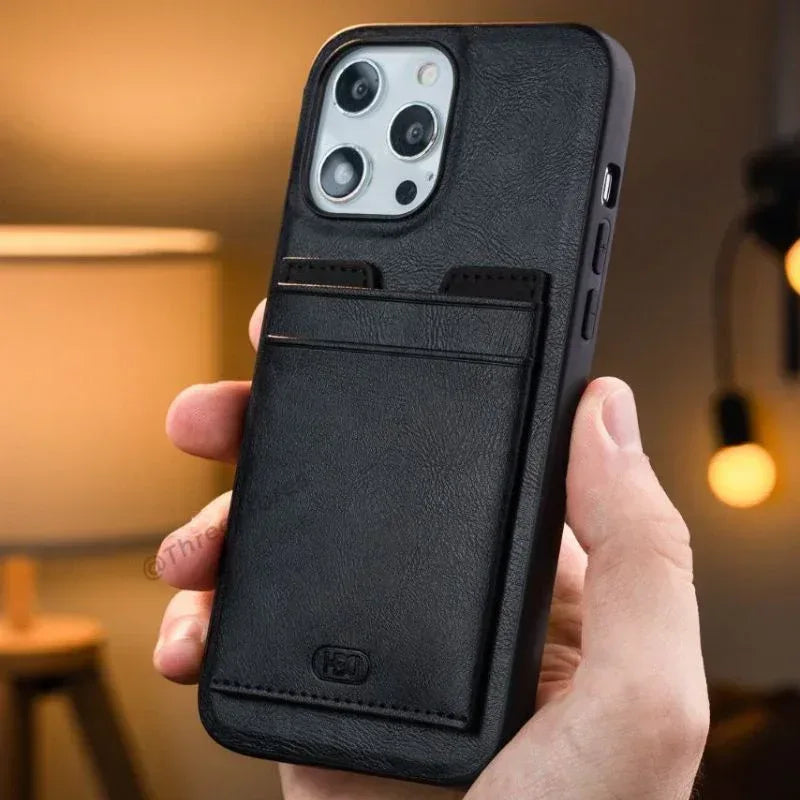 Hdd Leather Slim invisible Card Case iPhone 12 Pro Max - Three