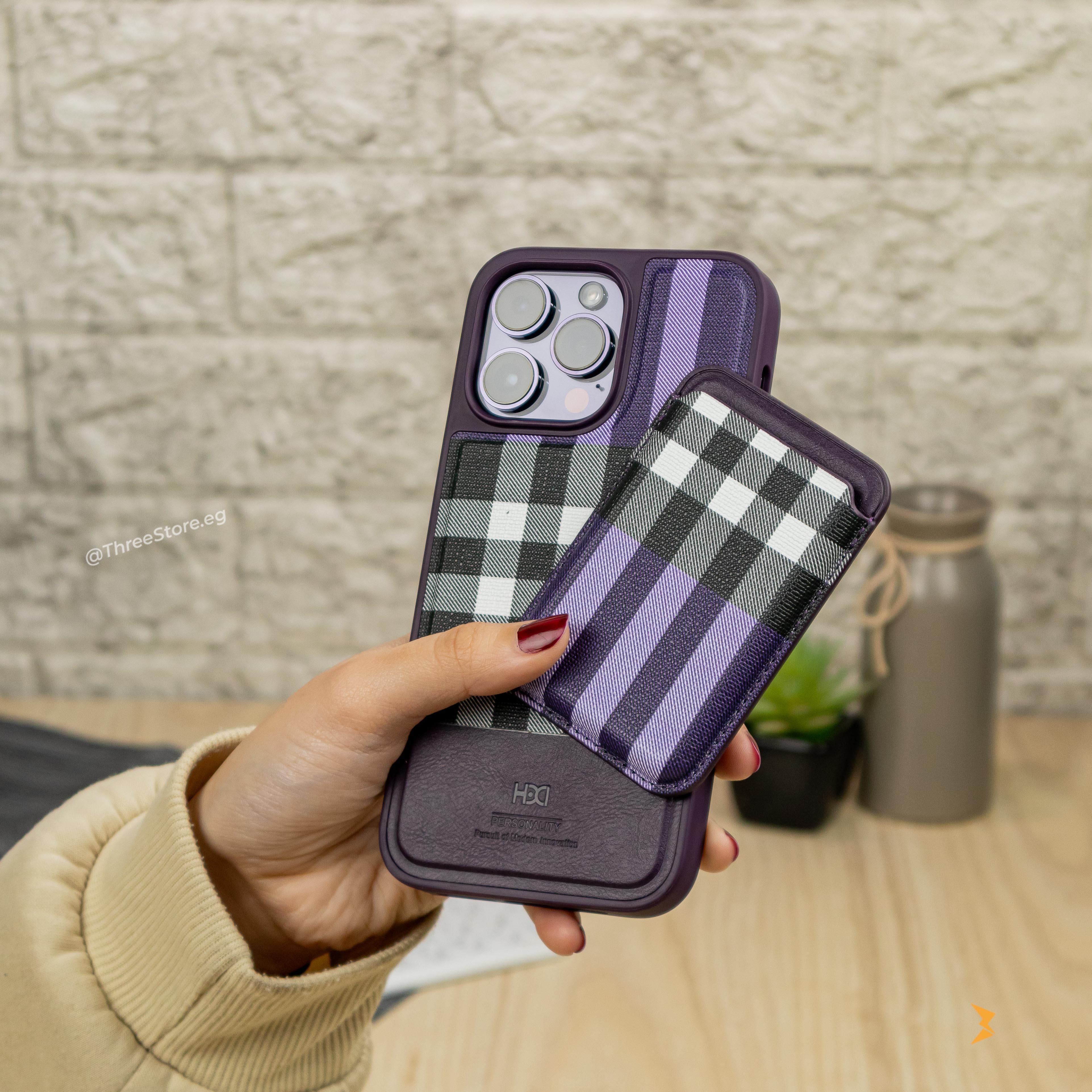 HDD Checks Leather Case iPhone 13 Pro Max - Three