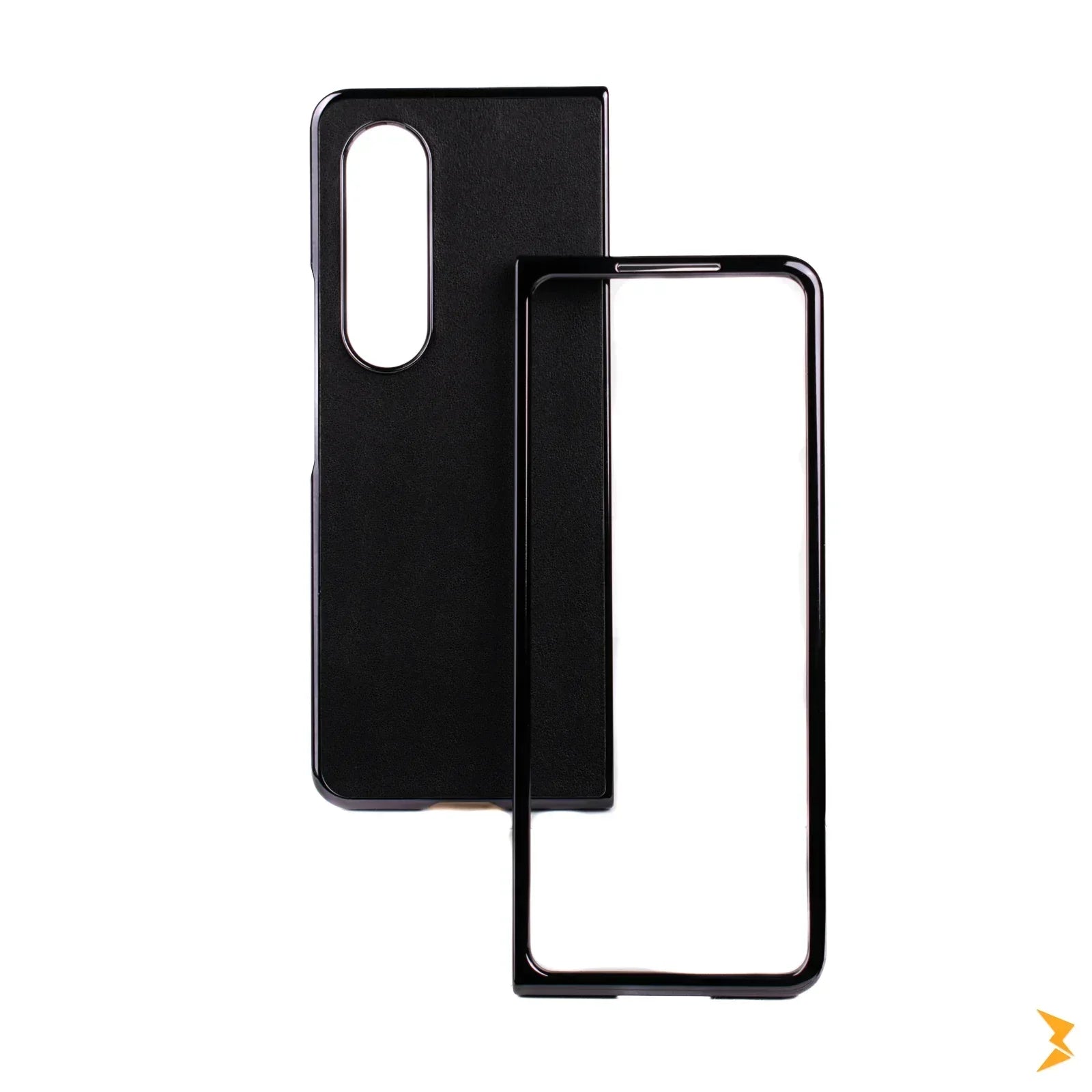 Leather Glossy Frame Case Samsung Z Fold 4 - Three