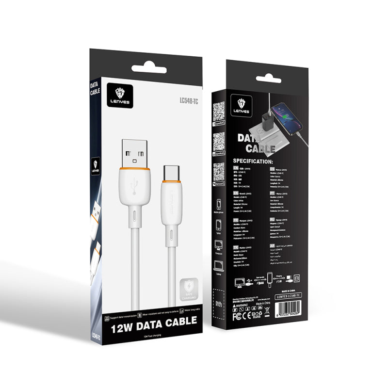 Lenyes USB-A to Type-C 12W Fast Charging Data Cable LC548 TC