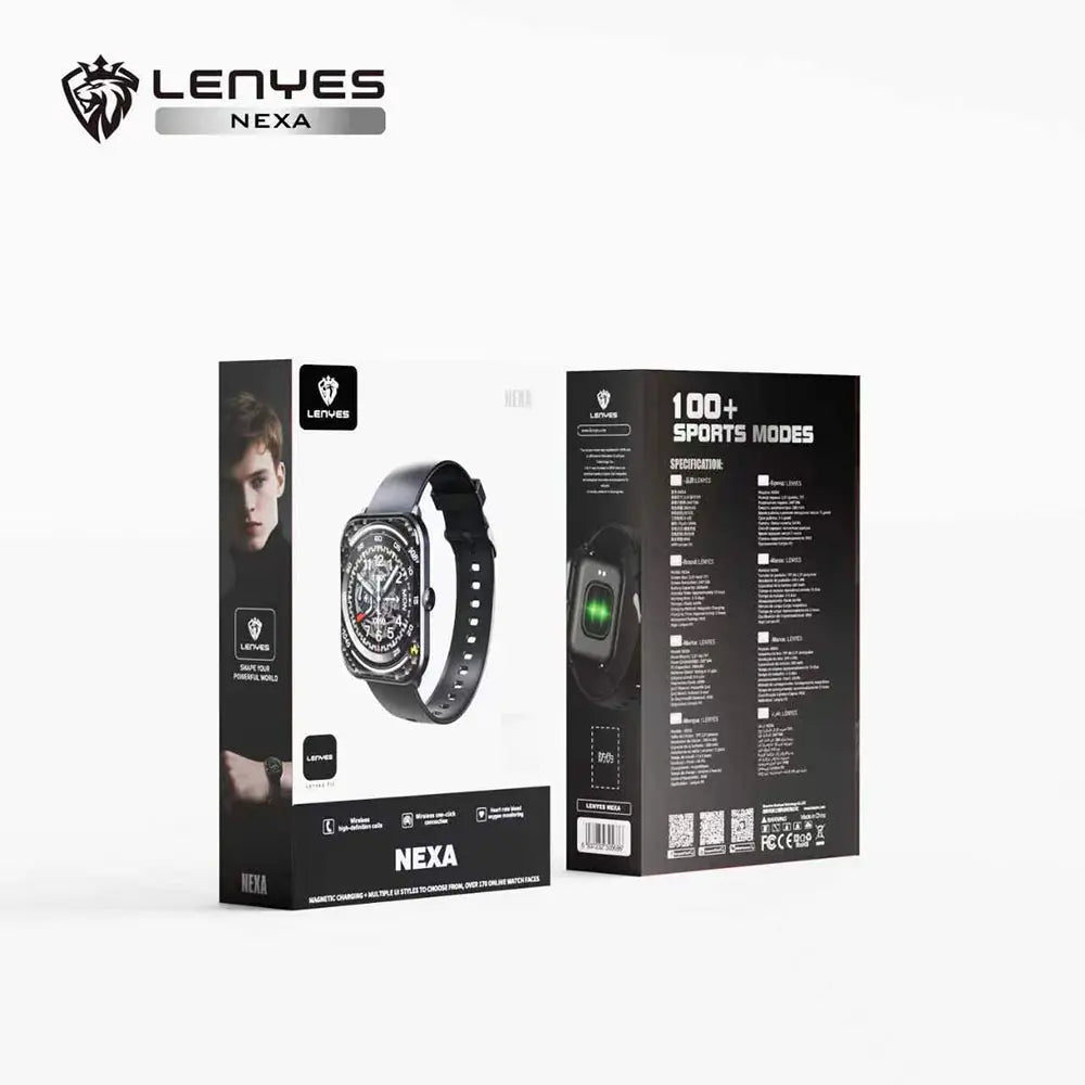 Lenyes 2.01-Inch HD Voice Assistant IP68 Smart Watch Nexa