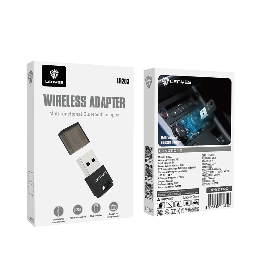 Lenyes Bluetooth 5.1 USB Multi-Device Audio Receiver LR203
