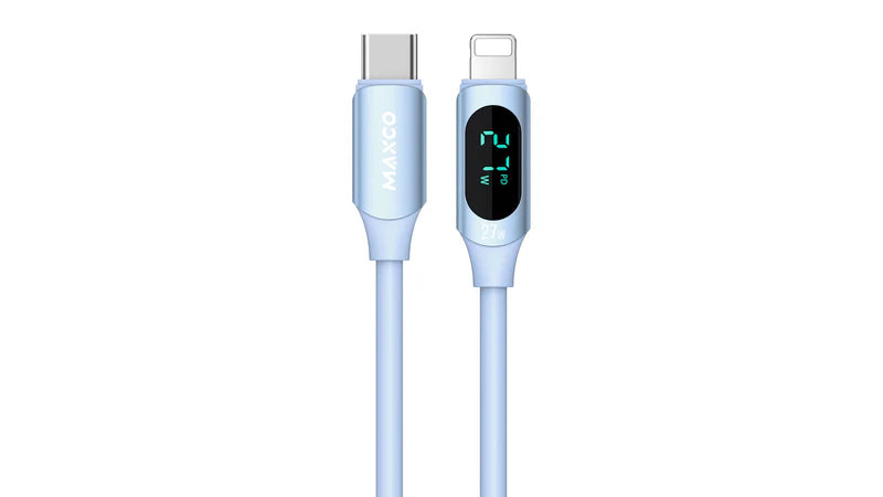 Maxco Silicone Cable Digital Display 27W Lightning MS05CL