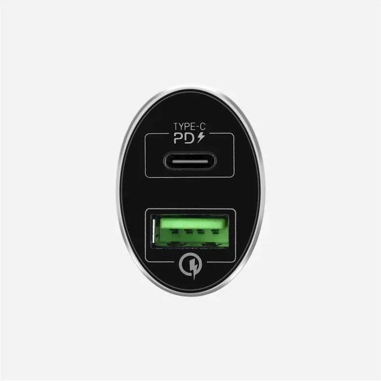 Momax Dual-Port USB with Type–C PD Fast Car Charger 38w UC10D - Three