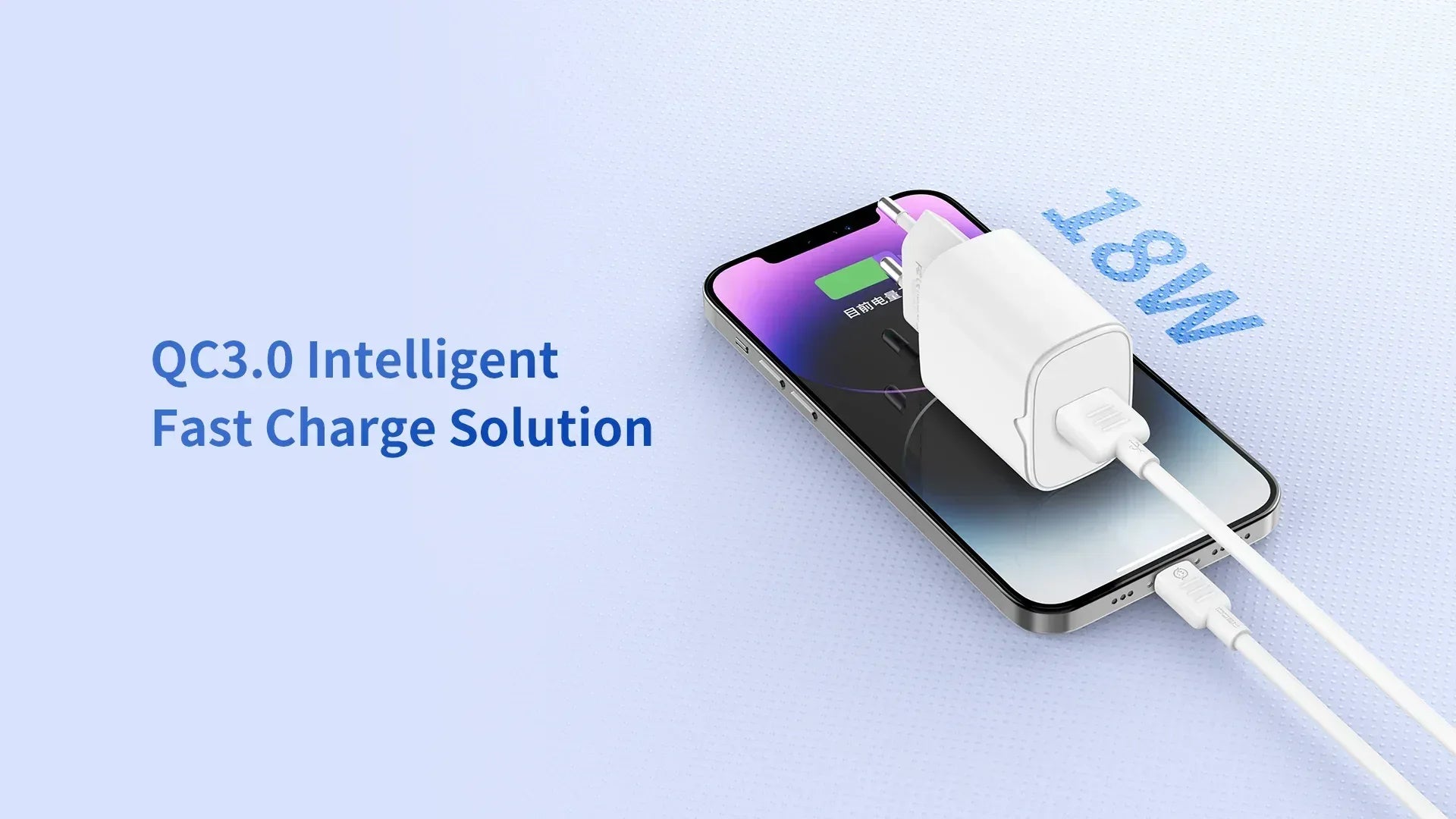 Recci Wall Charger QC18W Fast Charging Adapter RC51E - Three