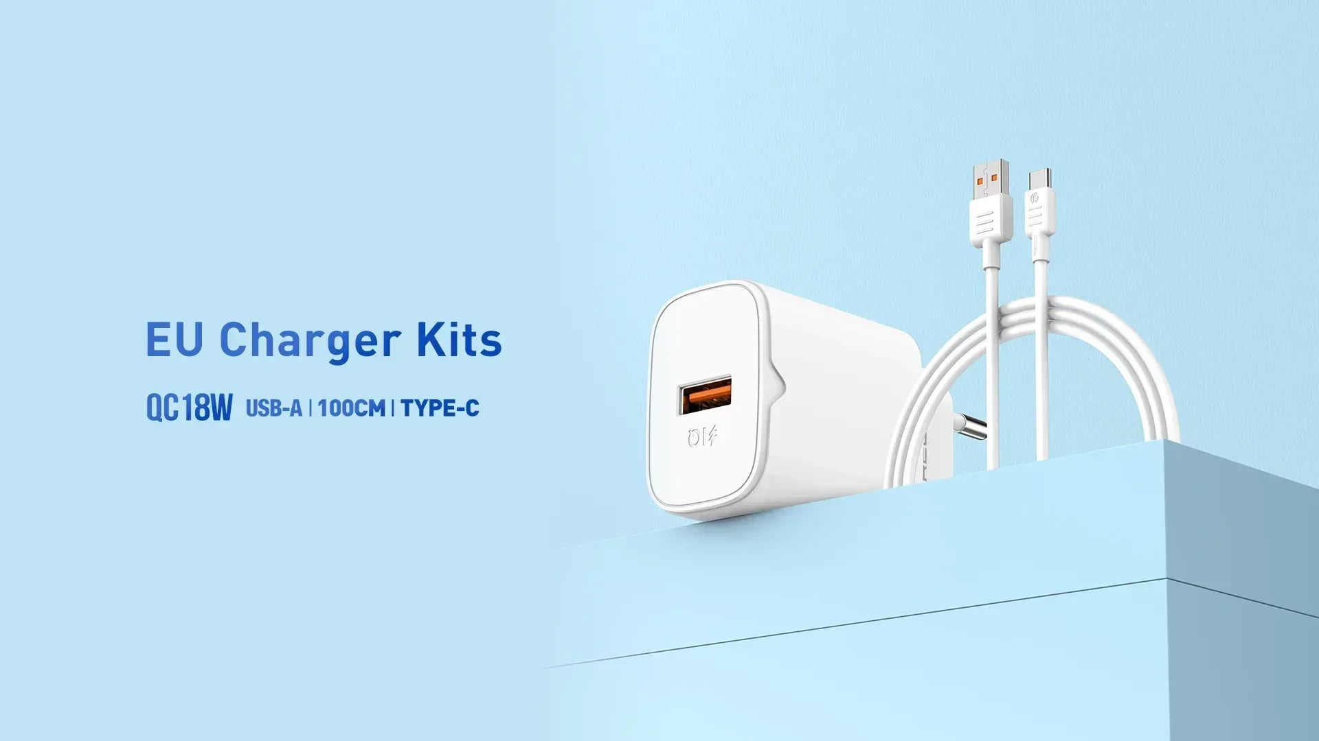 Recci Wall Charger QC18W Fast Charging Adapter RC51E - Three