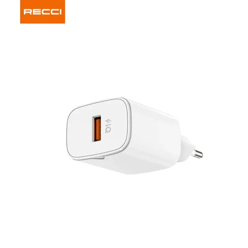 Recci Wall Charger QC18W Fast Charging Adapter RC51E - Three