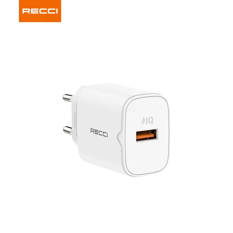 Recci Wall Charger QC18W Fast Charging Adapter RC51E - Three