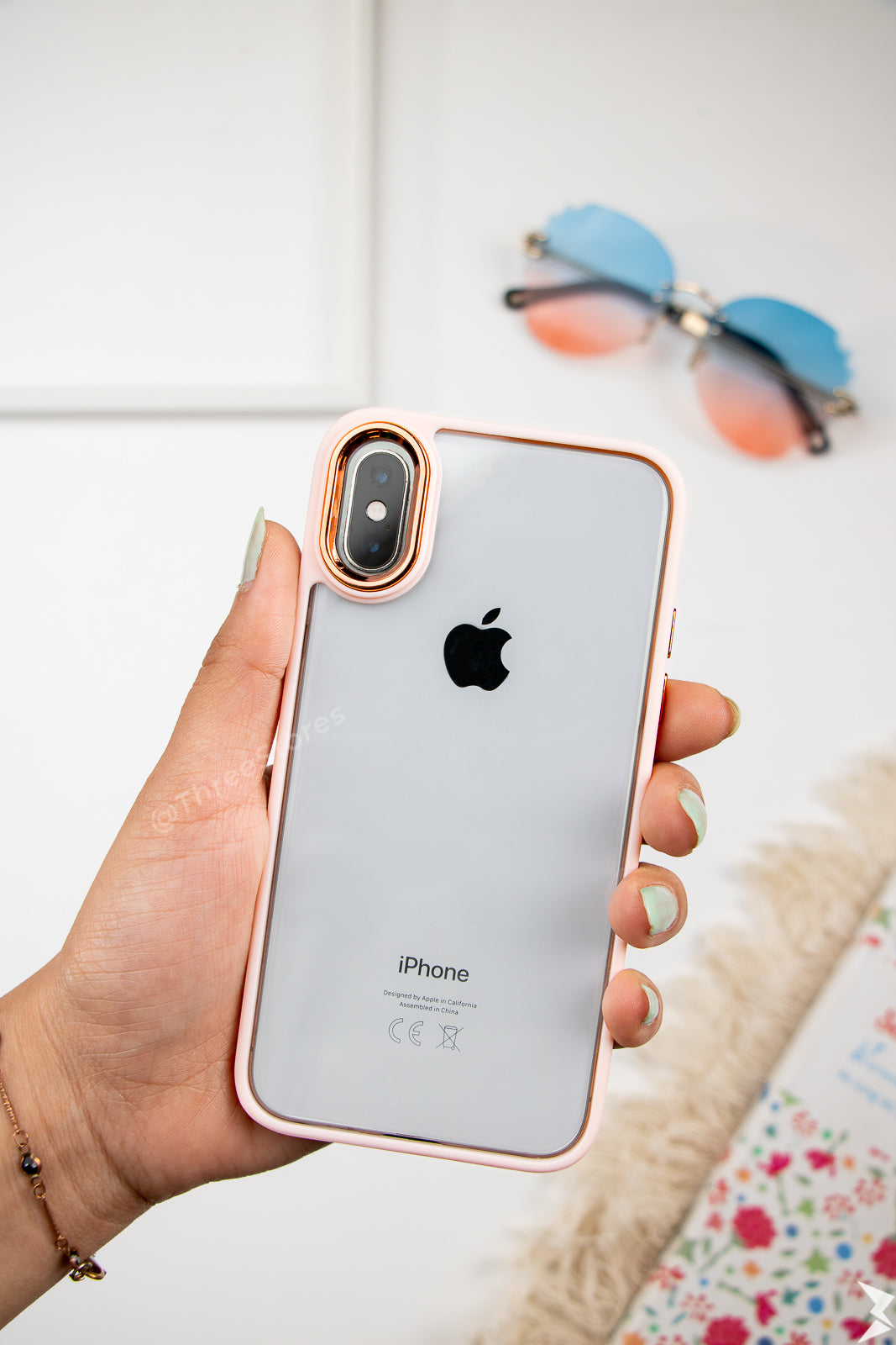 Skin Fashion Colored Frame Camera Case iPhone X Max