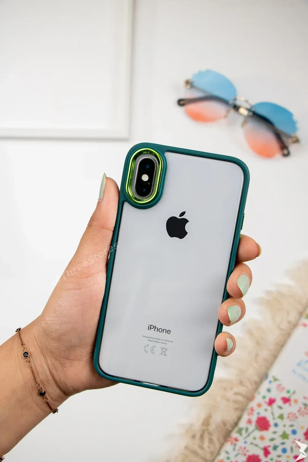 Skin Fashion Colored Frame Camera Case iPhone X Max - Three