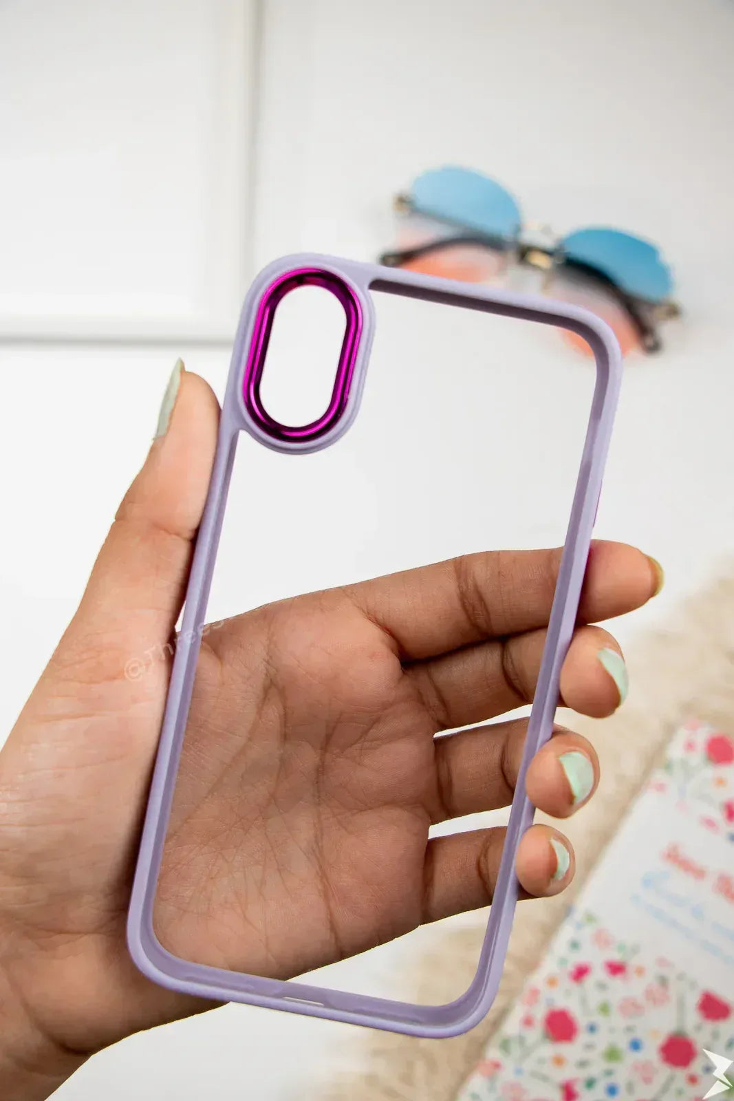 Skin Fashion Colored Frame Camera Case iPhone X Max - Three
