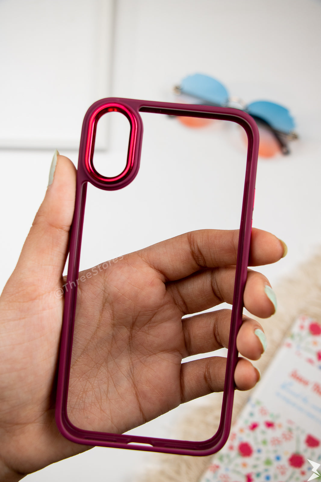 Skin Fashion Colored Frame Camera Case iPhone X Max