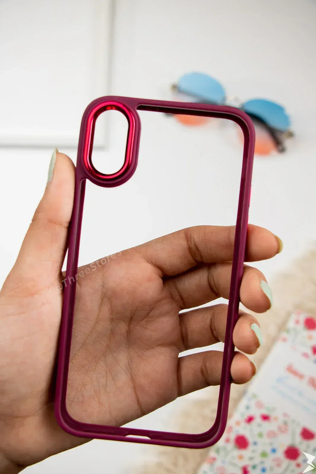 Skin Fashion Colored Frame Camera Case iPhone X Max - Three