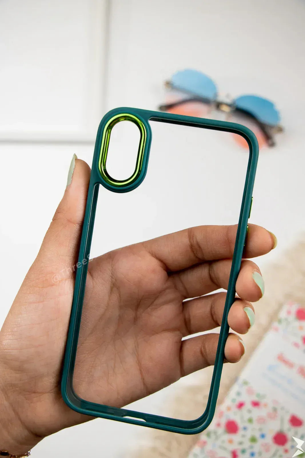 Skin Fashion Colored Frame Camera Case iPhone X Max - Three