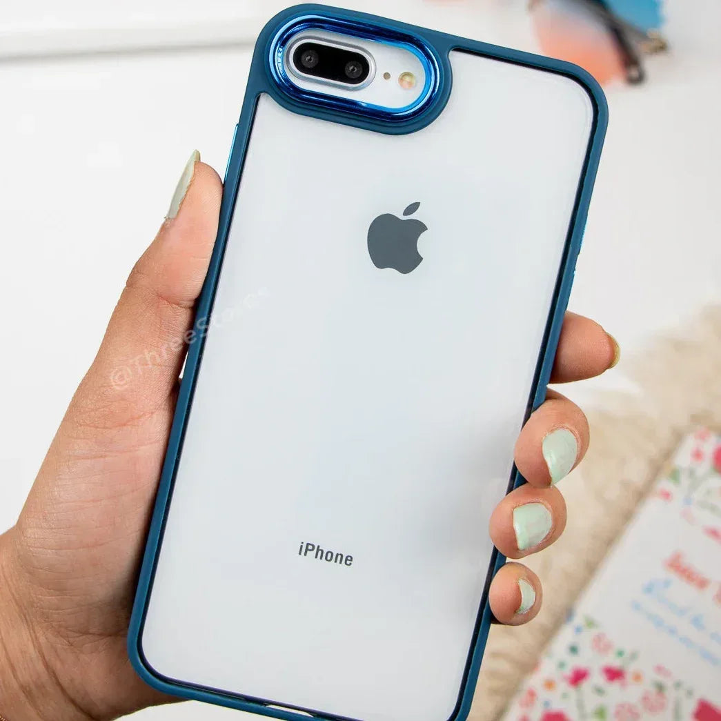 Skin Fashion Colored Frame Camera Case iPhone 7/8 Plus - Three