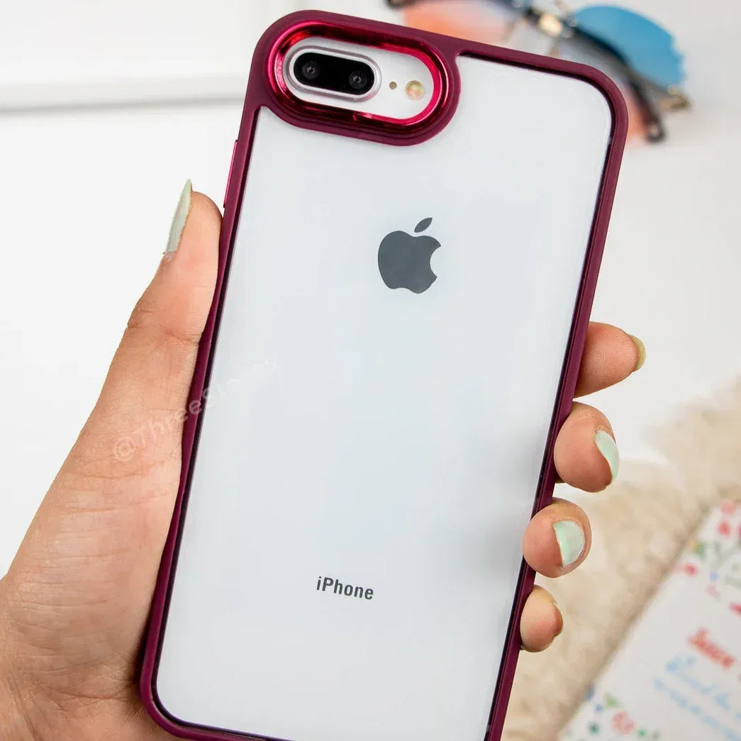 Skin Fashion Colored Frame Camera Case iPhone 7/8 Plus - Three