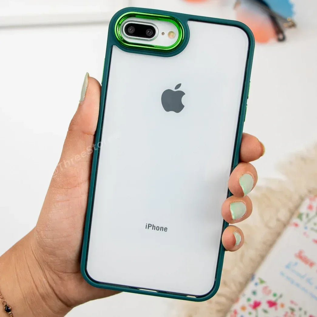 Skin Fashion Colored Frame Camera Case iPhone 7/8 Plus - Three