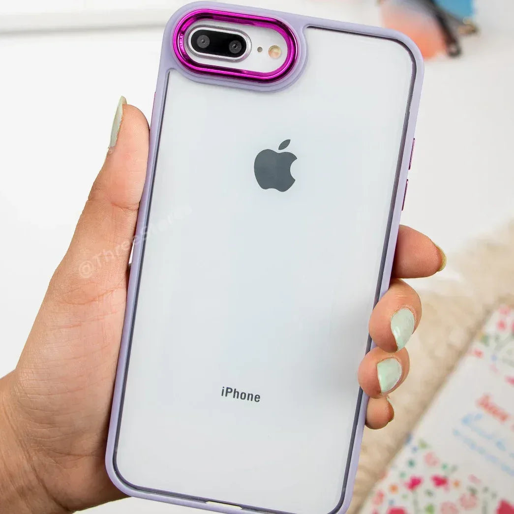 Skin Fashion Colored Frame Camera Case iPhone 7/8 Plus - Three