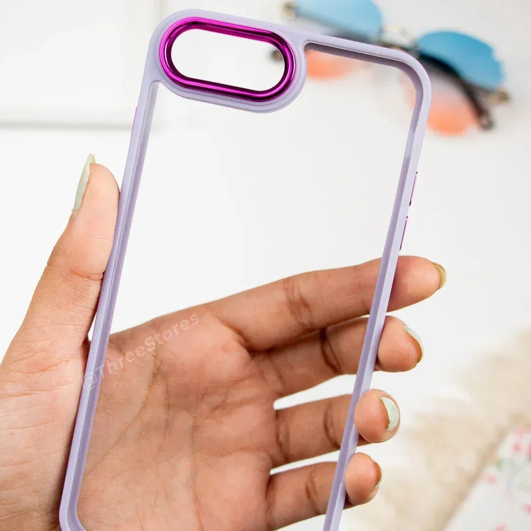 Skin Fashion Colored Frame Camera Case iPhone 7/8 Plus - Three