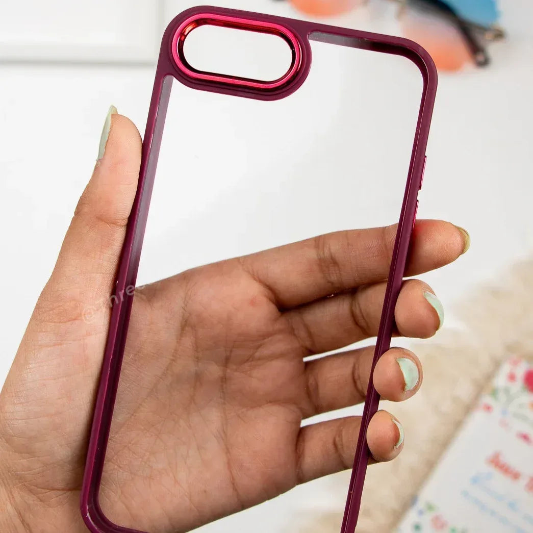 Skin Fashion Colored Frame Camera Case iPhone 7/8 Plus - Three