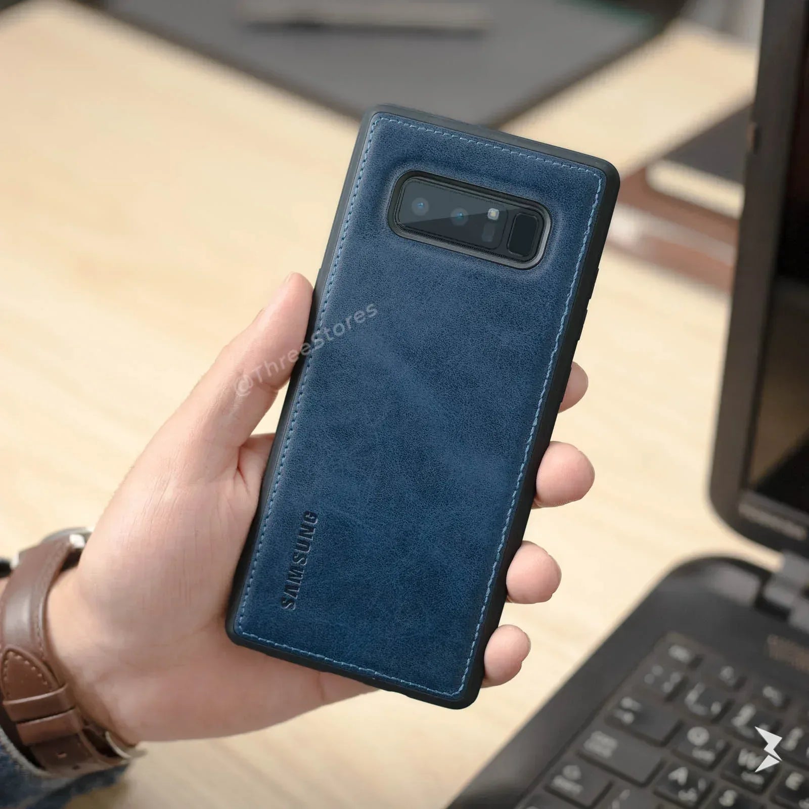 Cradle Leather Case Samsung Note 8 - Three
