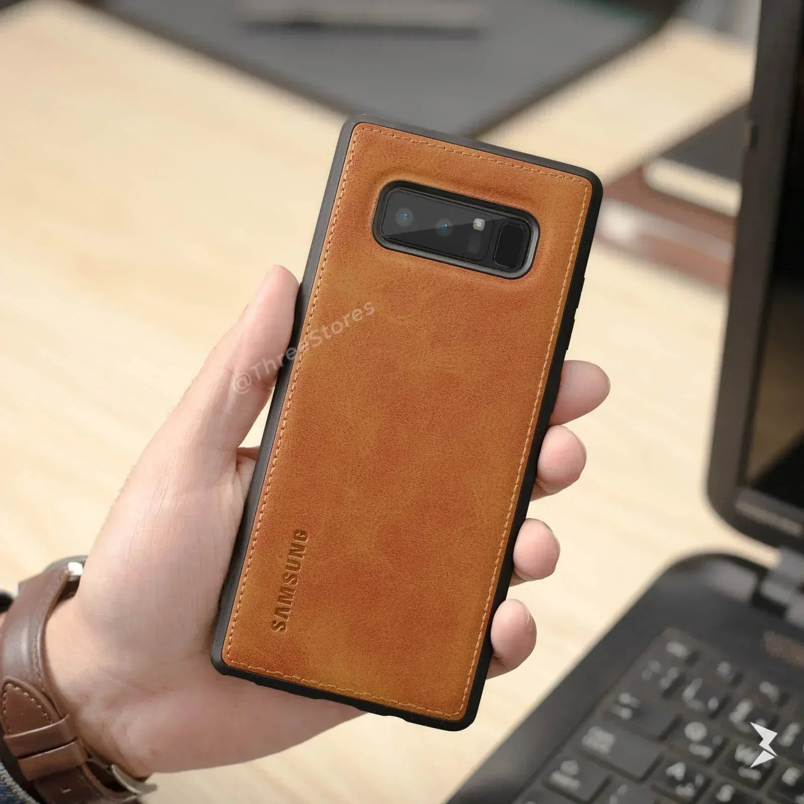 Cradle Leather Case Samsung Note 8 - Three
