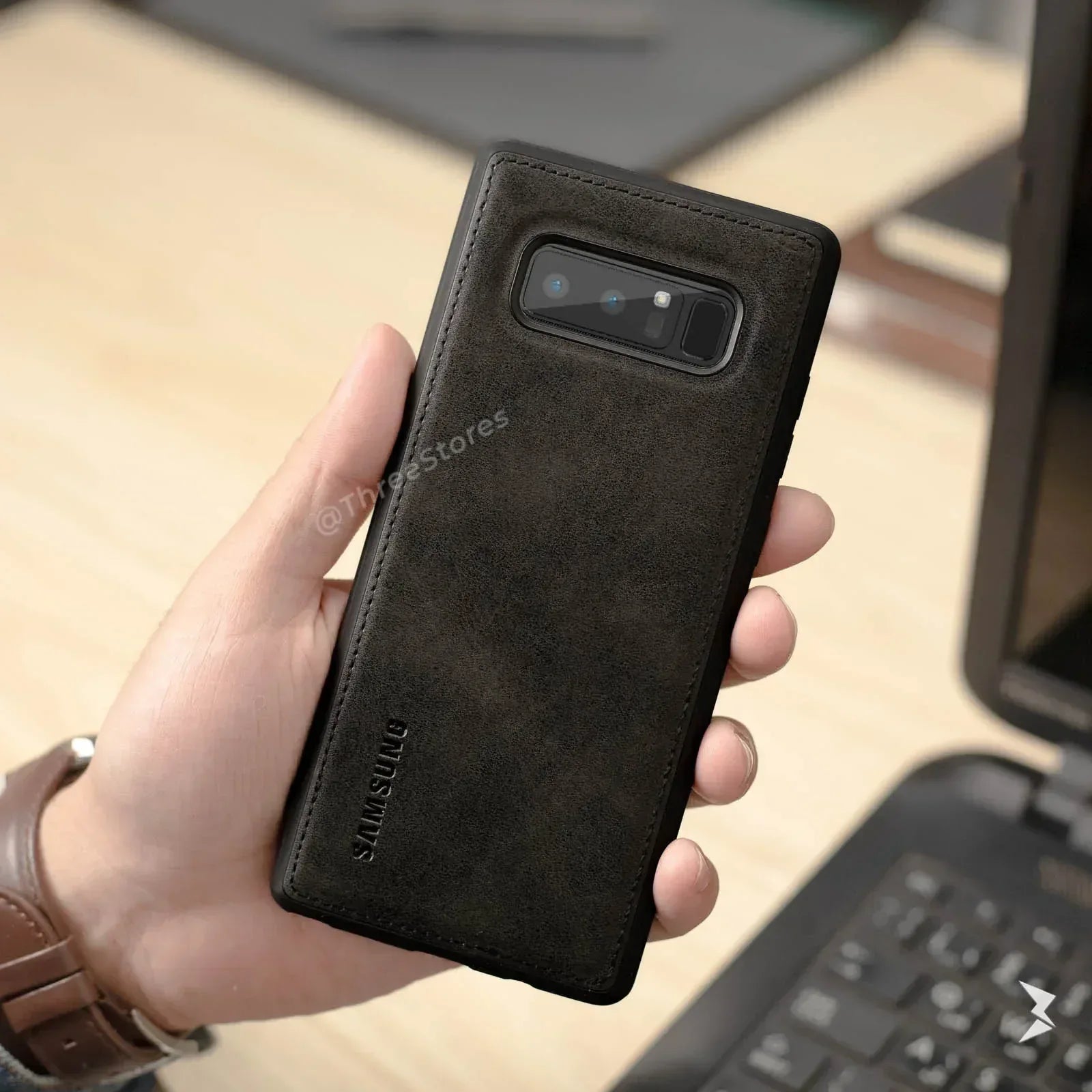 Cradle Leather Case Samsung Note 8 - Three